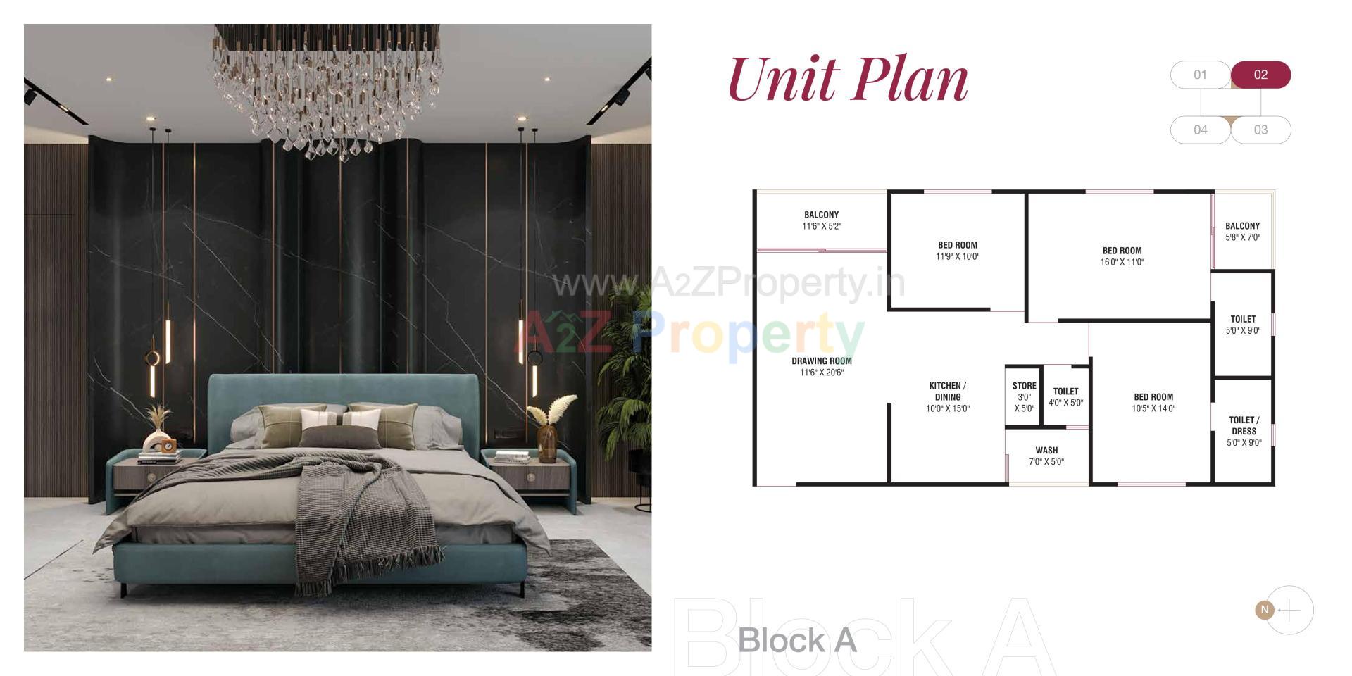 Layout of real estate project Ganesh Valencia located at Hanspura, Ahmedabad, Gujarat