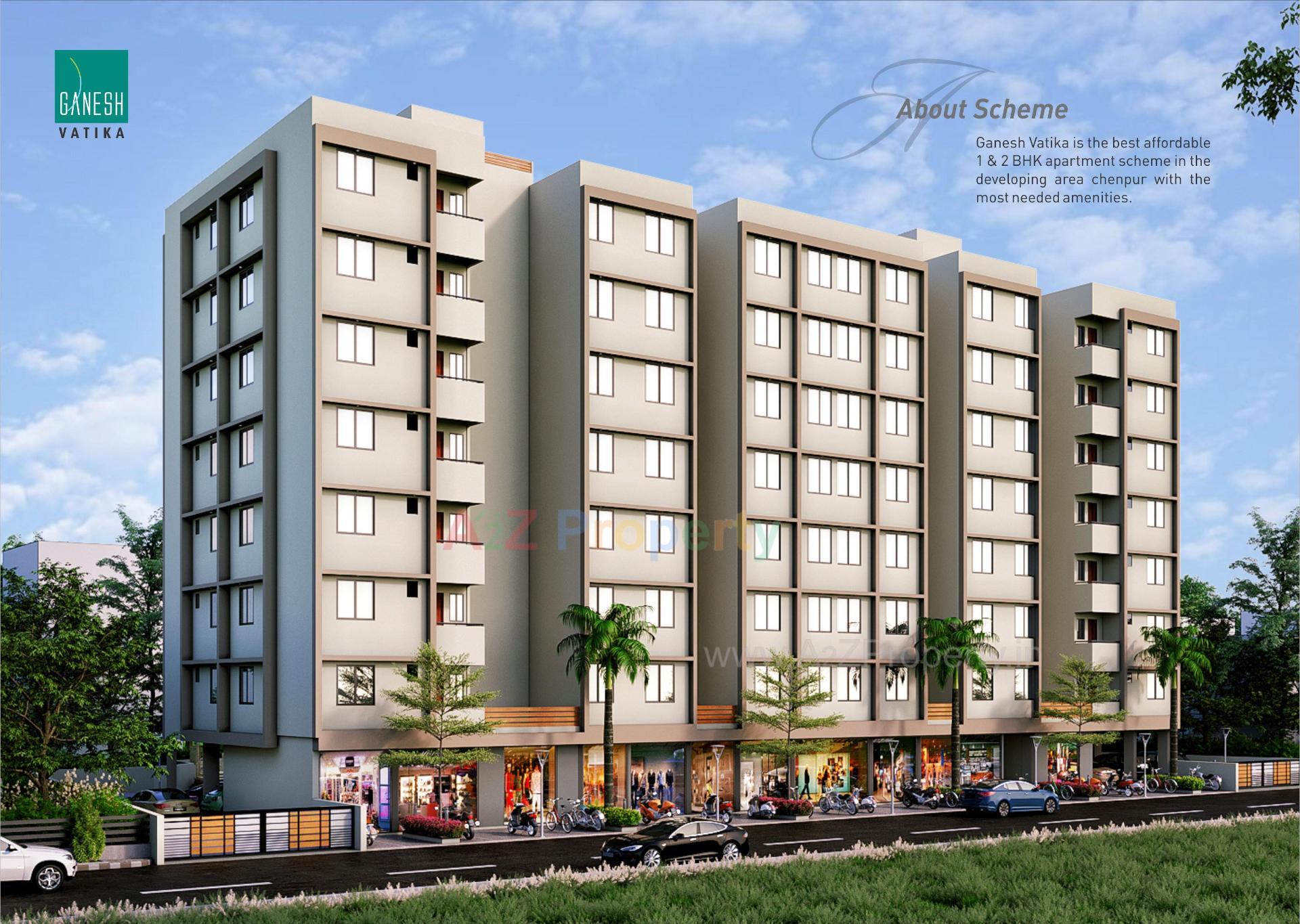 3D Elevation of real estate project Ganesh Vatika located at Chenpur, Ahmedabad, Gujarat