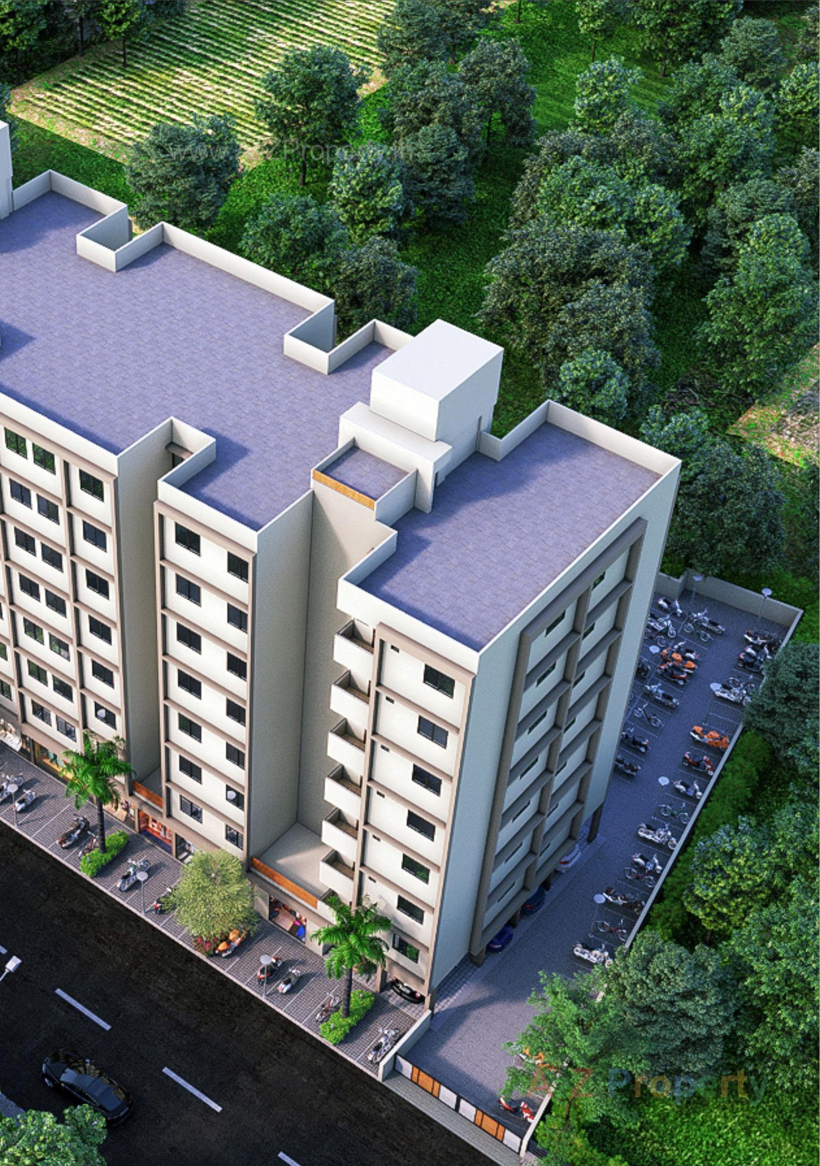 3D Elevation of real estate project Ganesh Vatika located at Chenpur, Ahmedabad, Gujarat