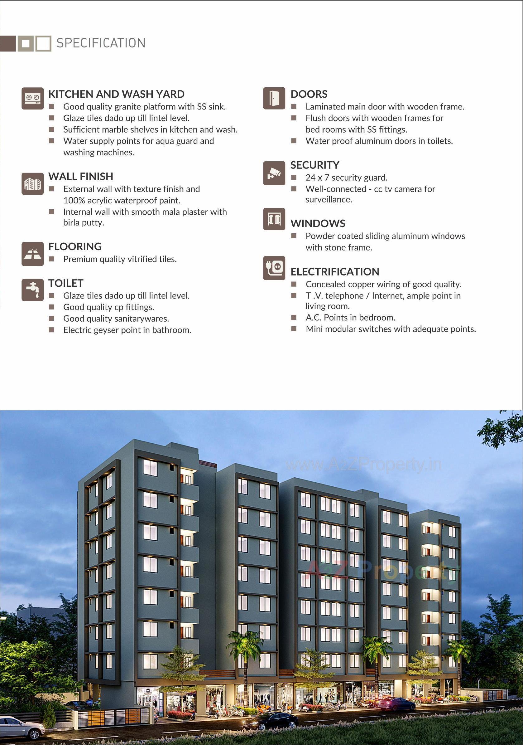 3D Elevation of real estate project Ganesh Vatika located at Chenpur, Ahmedabad, Gujarat