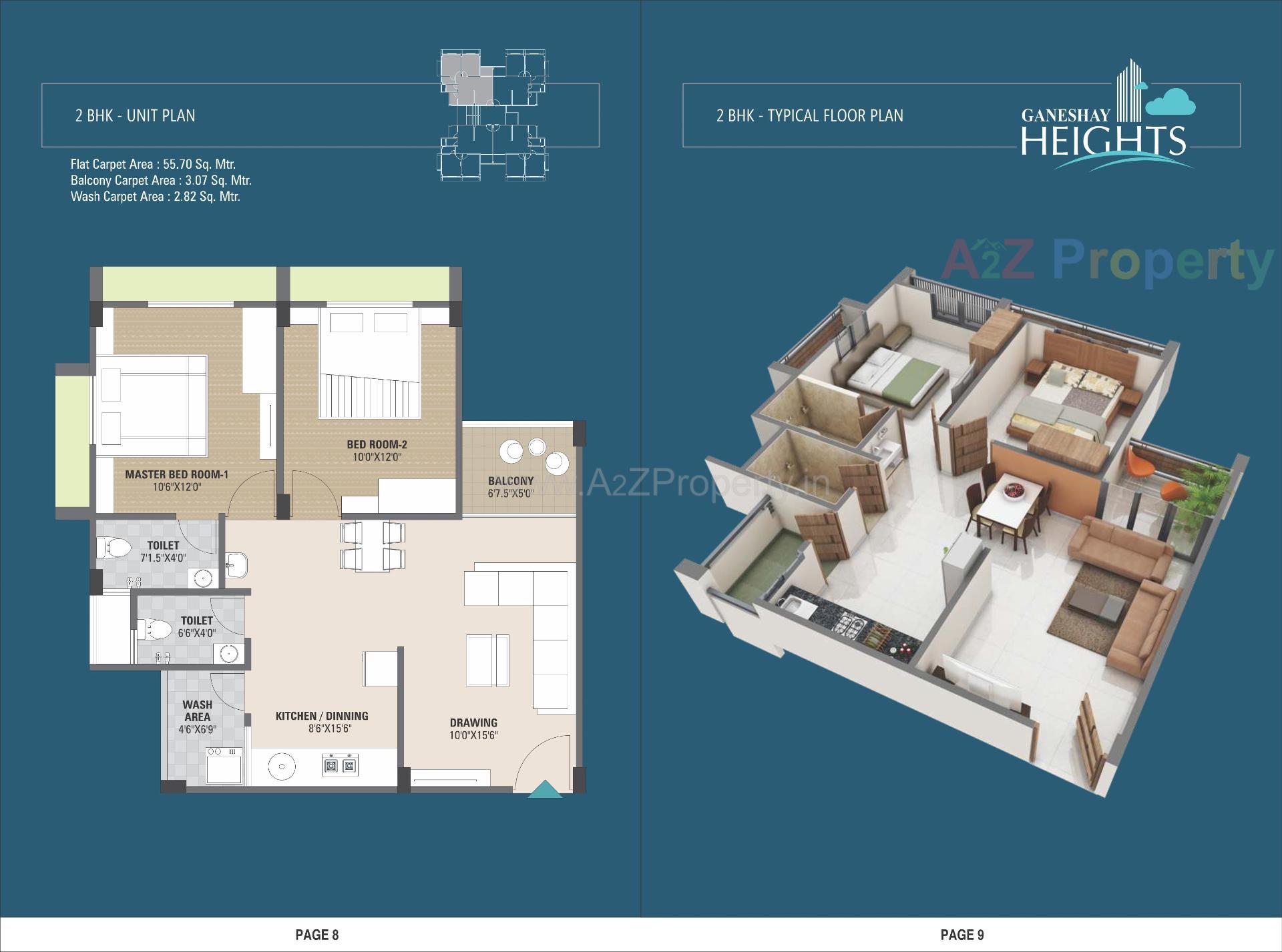 Layout of real estate project Ganeshay Heights located at Ughroj, Ahmedabad, Gujarat