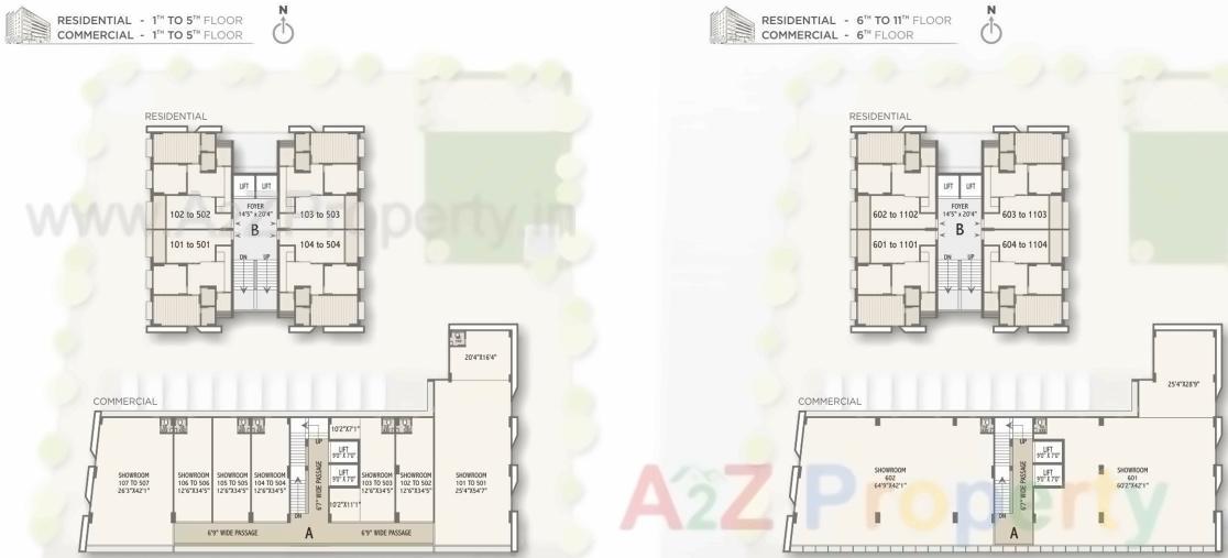 Layout of real estate project Ganga Heights located at Tragad, Ahmedabad, Gujarat