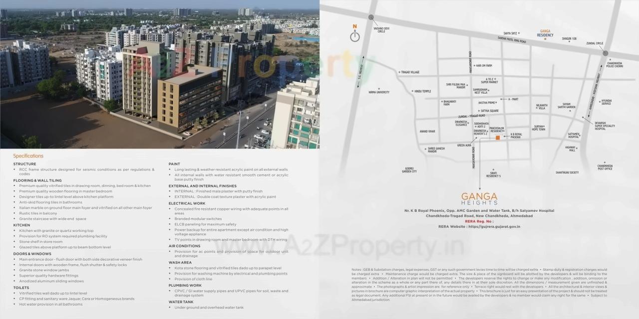  of real estate project Ganga Heights located at Tragad, Ahmedabad, Gujarat