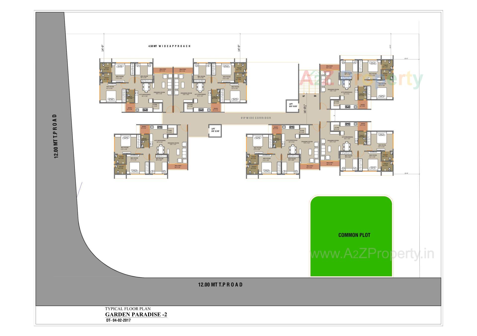 Layout of real estate project Garden Paradise located at Bopal, Ahmedabad, Gujarat