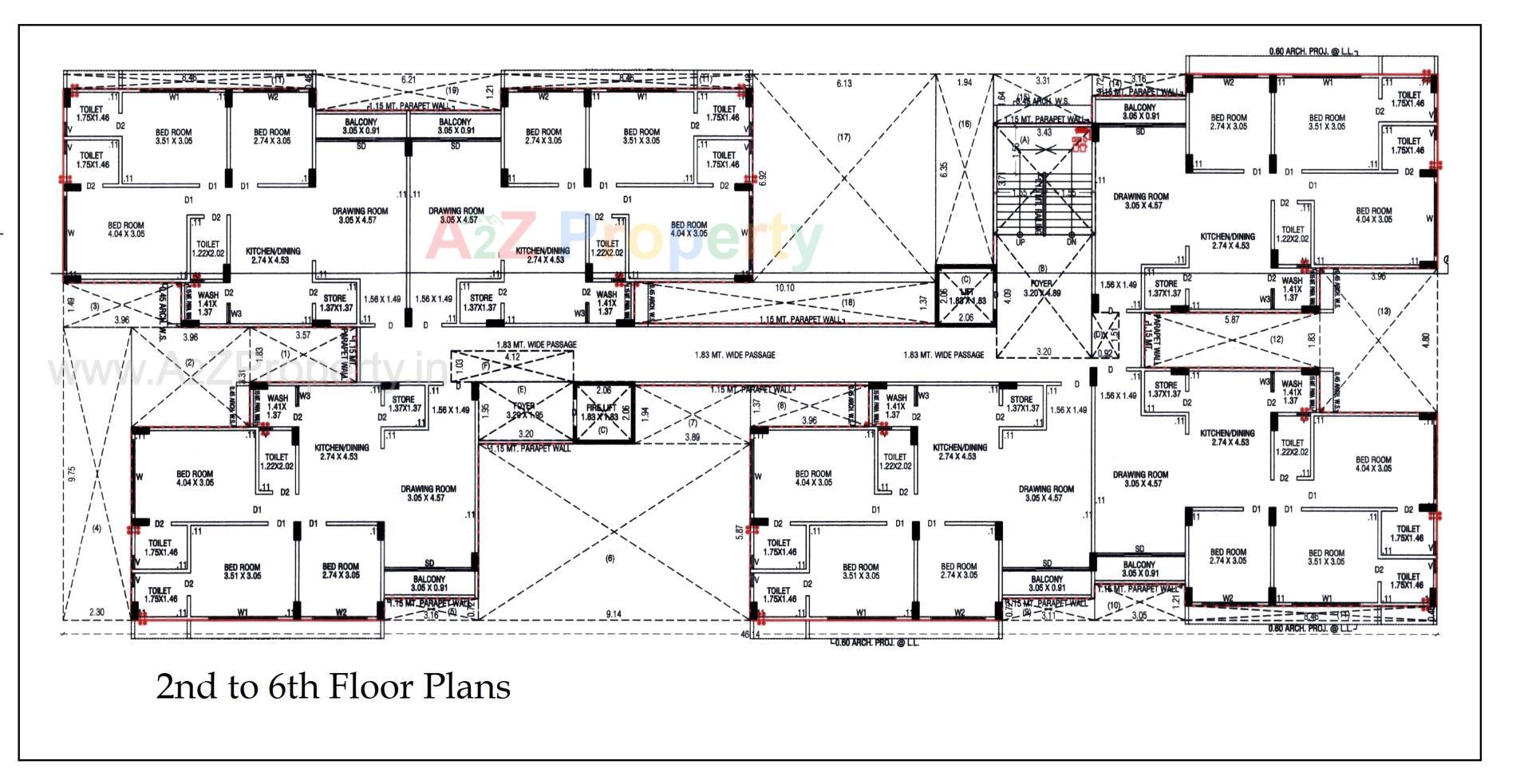 Layout of real estate project Garden Paradise located at Bopal, Ahmedabad, Gujarat