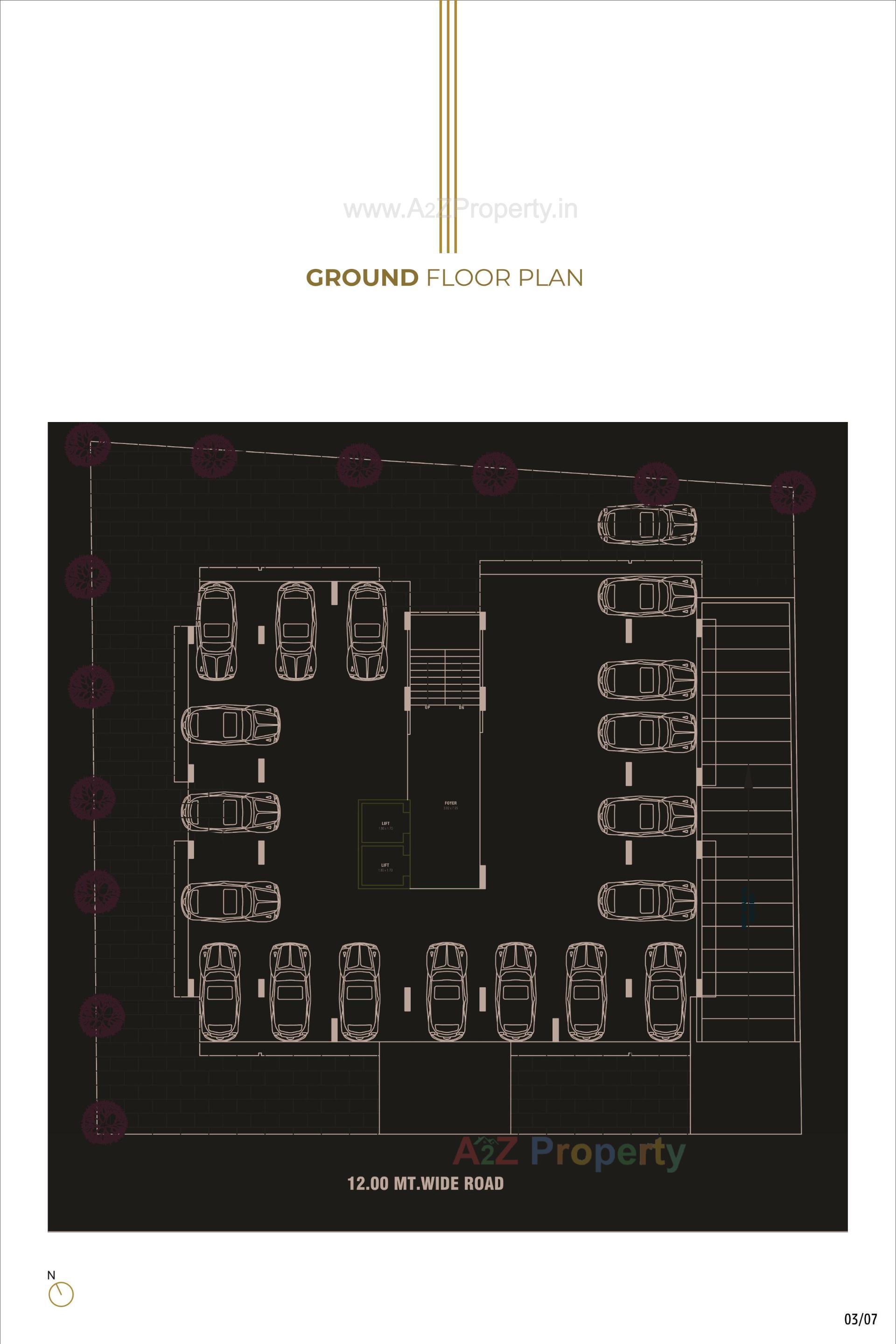Layout of real estate project Gauravi Apartment located at Vastrapur, Ahmedabad, Gujarat