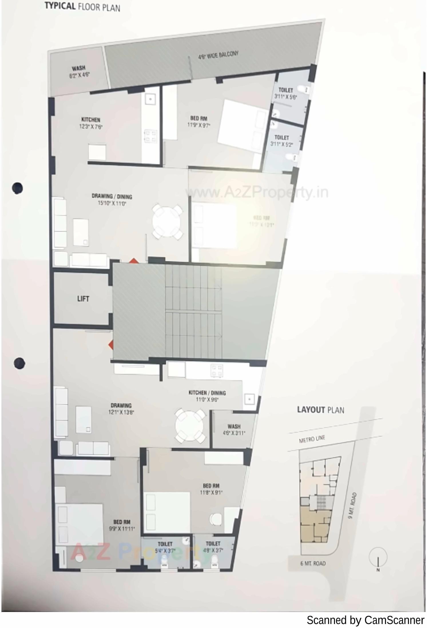 Layout of real estate project Geeta Apartments located at Ahmedabad, Ahmedabad, Gujarat