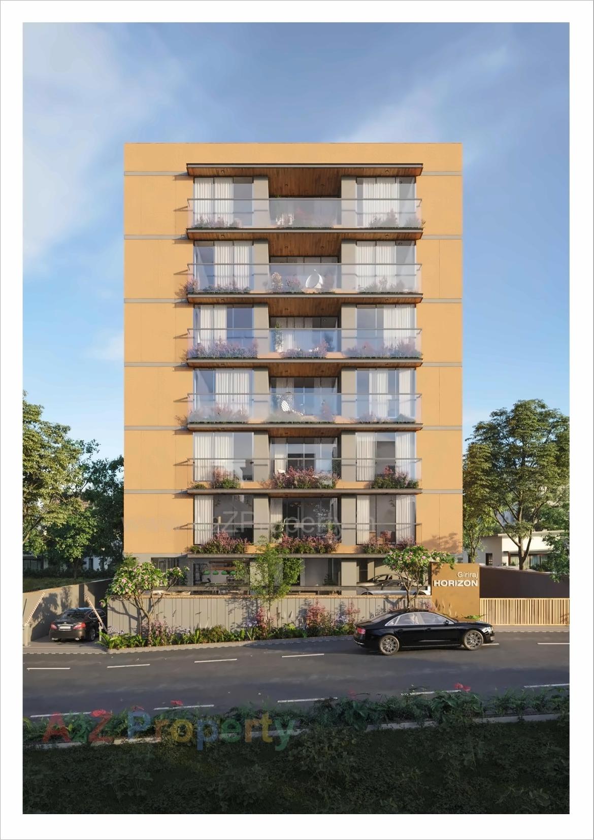 3D Elevation of real estate project Giriraj Horizon located at Gulbai-tekra, Ahmedabad, Gujarat