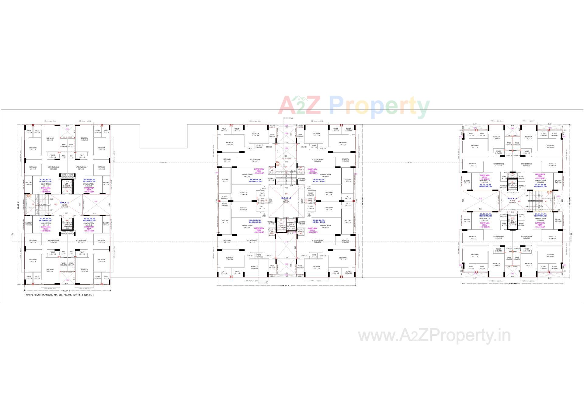 Layout of real estate project Girivar Empire located at Vastral, Ahmedabad, Gujarat