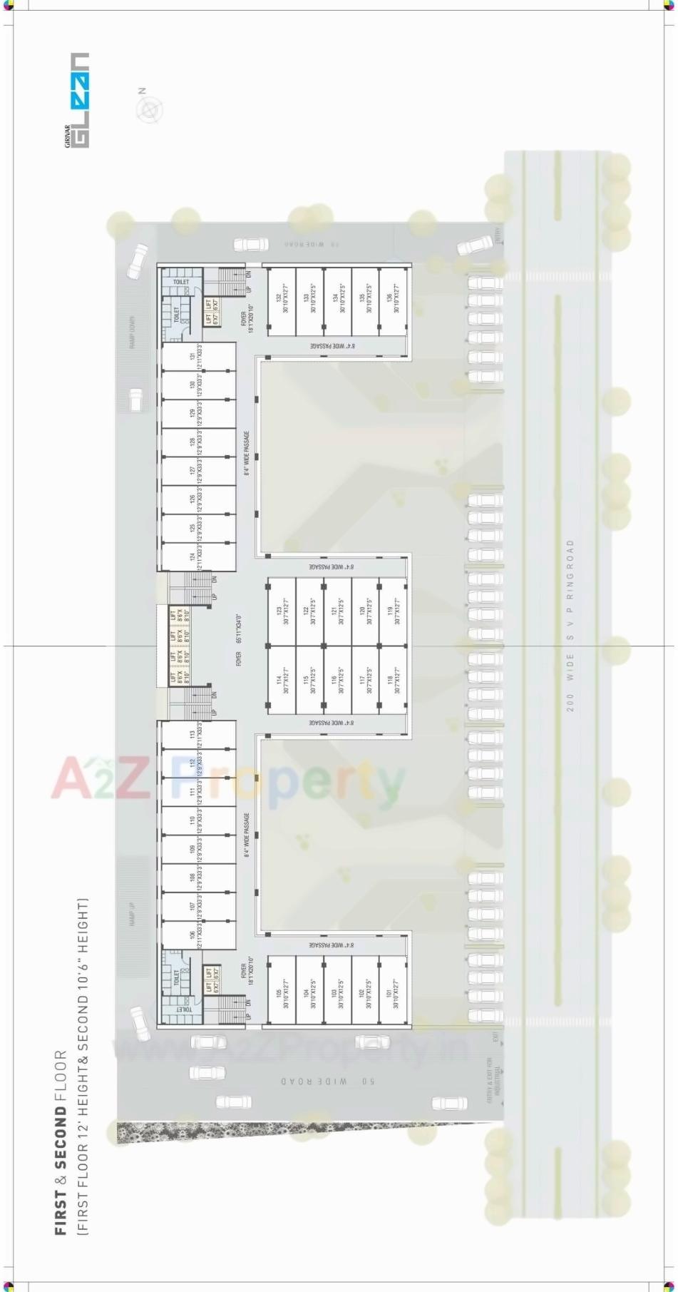 Layout of real estate project Girivar Glean located at Nikol, Ahmedabad, Gujarat