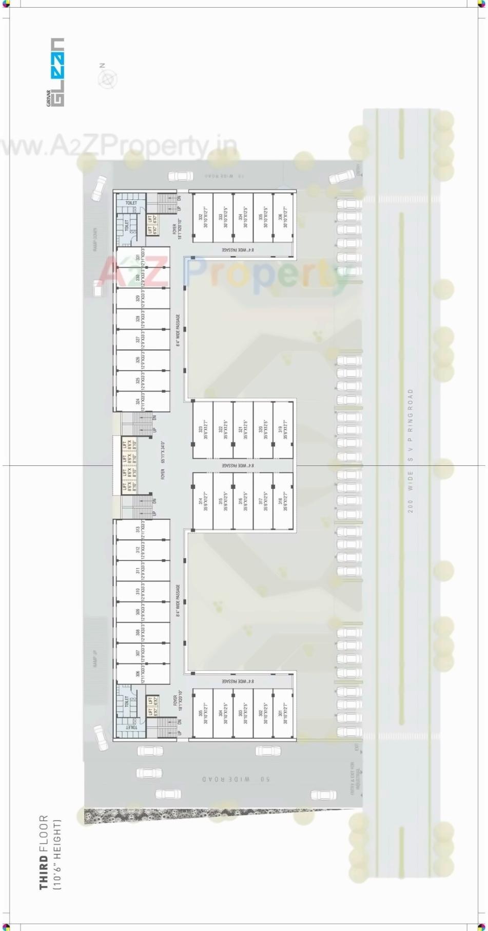 Layout of real estate project Girivar Glean located at Nikol, Ahmedabad, Gujarat