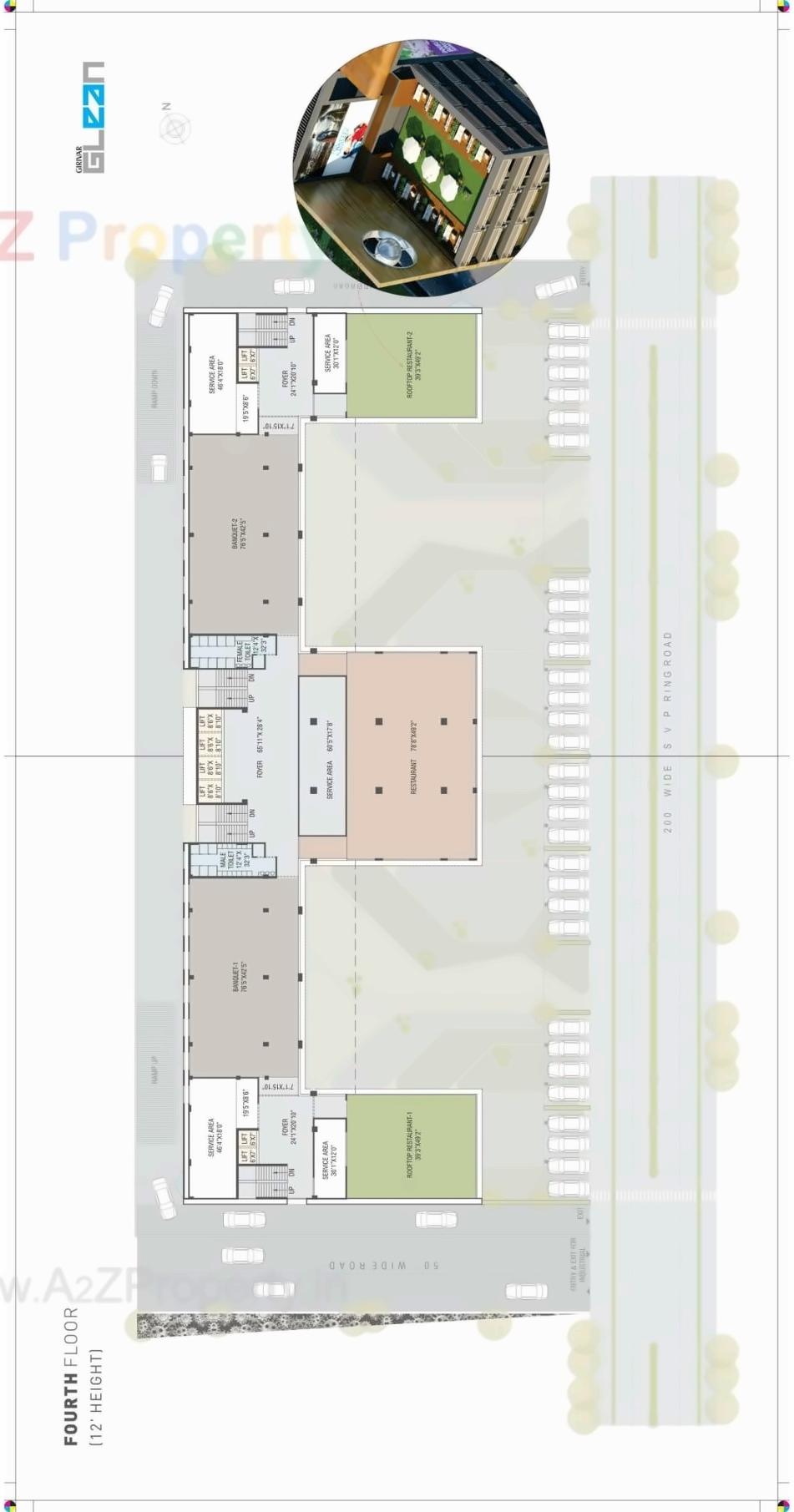 Layout of real estate project Girivar Glean located at Nikol, Ahmedabad, Gujarat