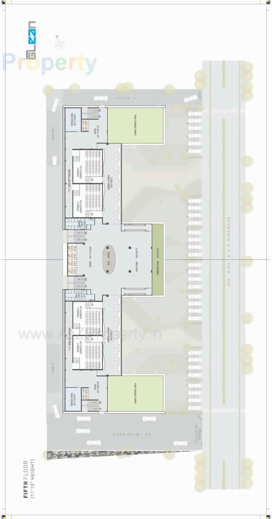 Layout of real estate project Girivar Glean located at Nikol, Ahmedabad, Gujarat