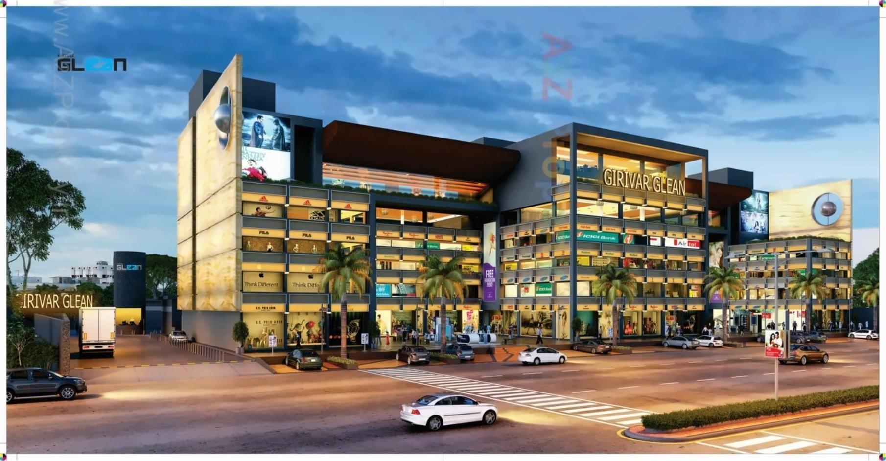 3D Elevation of real estate project Girivar Glean located at Nikol, Ahmedabad, Gujarat