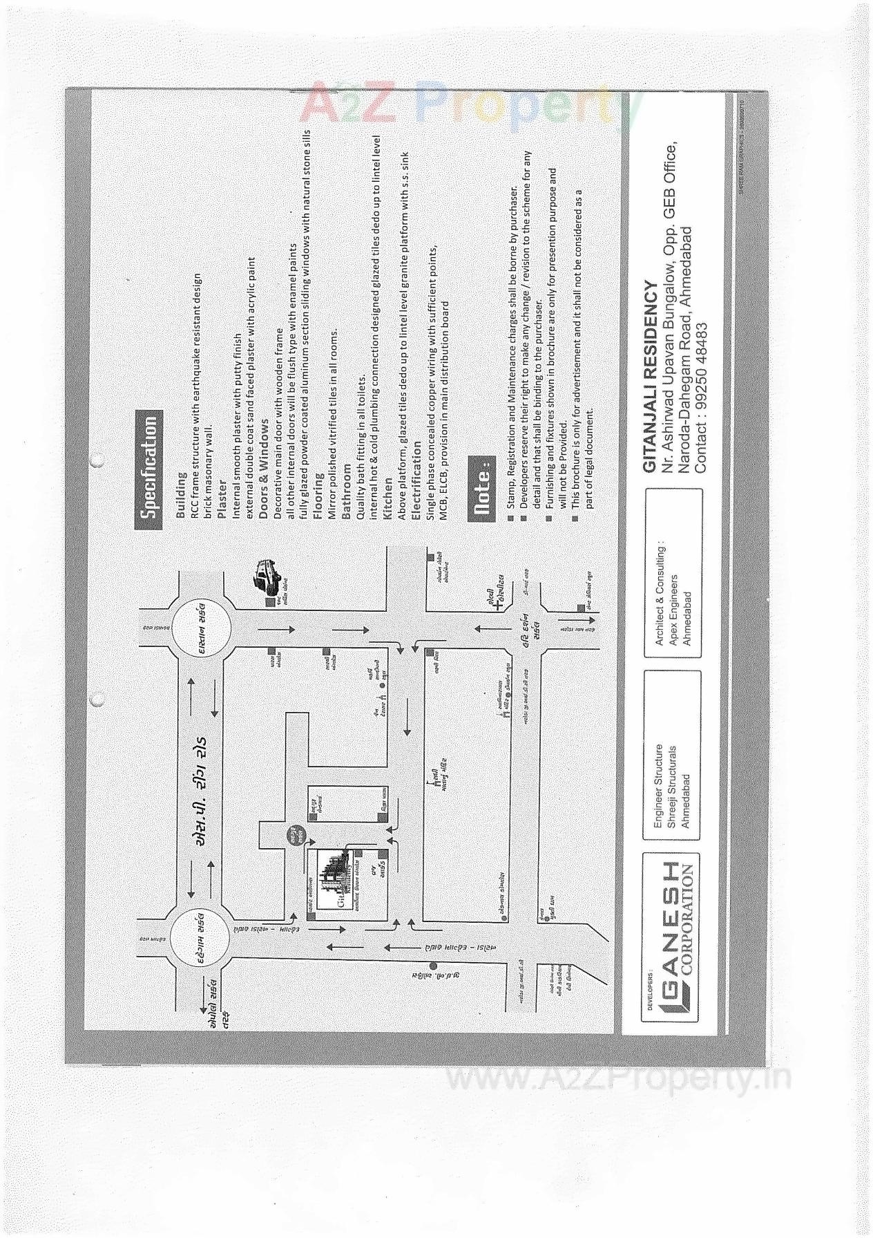 Layout of real estate project Gitanjali Residency located at Naroda, Ahmedabad, Gujarat