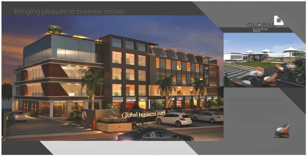 3D Elevation of real estate project Global Business Park located at City, Ahmedabad, Gujarat