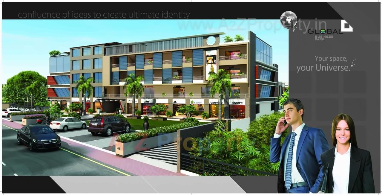3D Elevation of real estate project Global Business Park located at City, Ahmedabad, Gujarat