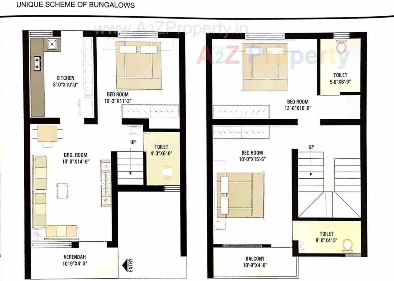 Layout of real estate project Gokul Residency (block A + B, G, H) located at Vinzol, Ahmedabad, Gujarat