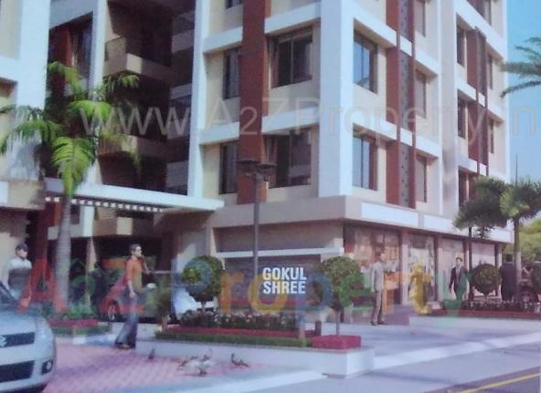 3D Elevation of real estate project Gokul Shree, Gokul Hari   Gokul Anand located at Kanbha, Ahmedabad, Gujarat