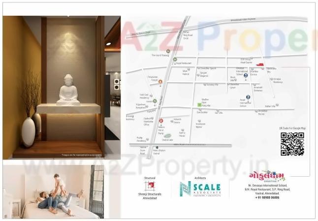 Layout of real estate project Gokuldham Lifestyle located at Singarva, Ahmedabad, Gujarat