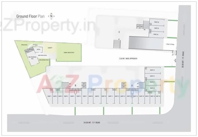 Layout of real estate project Gokuldham Lifestyle located at Singarva, Ahmedabad, Gujarat