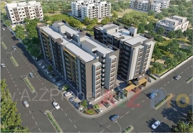3D Elevation of real estate project Gokuldham Lifestyle located at Singarva, Ahmedabad, Gujarat