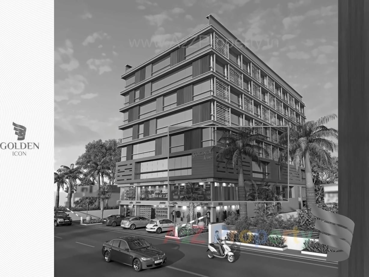 3D Elevation of real estate project Golden Icon located at Jodhpur, Ahmedabad, Gujarat