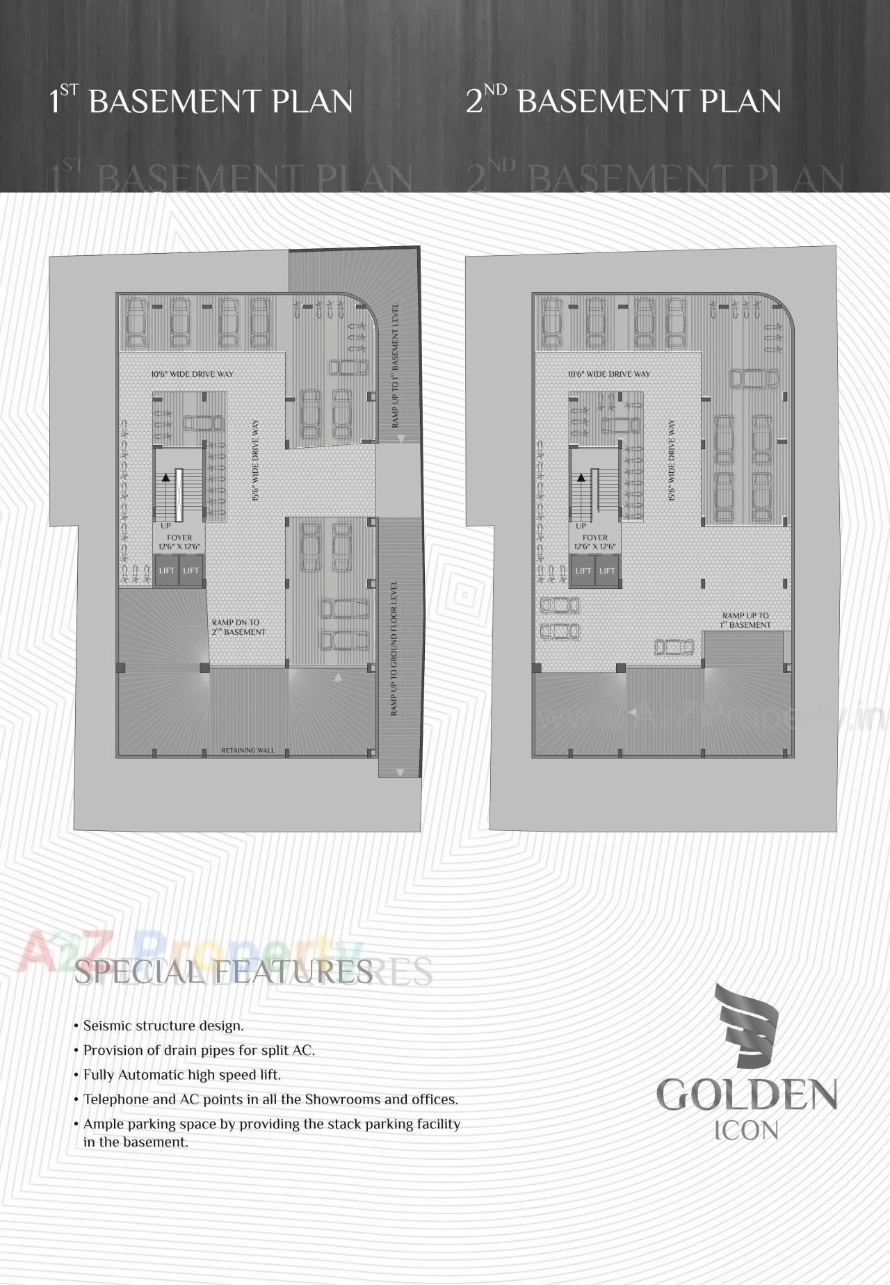 Layout of real estate project Golden Icon located at Jodhpur, Ahmedabad, Gujarat