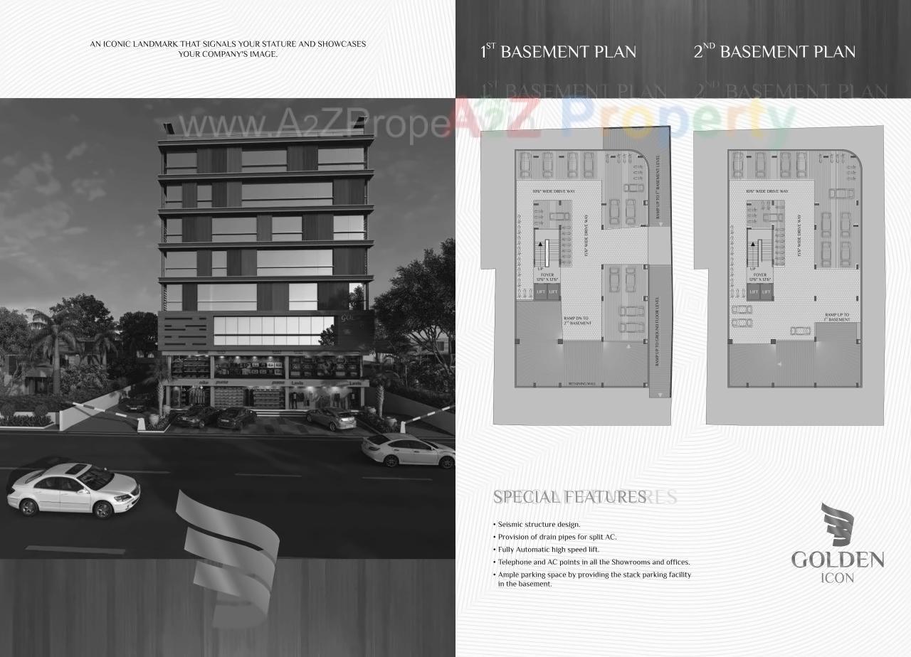 Layout of real estate project Golden Icon located at Jodhpur, Ahmedabad, Gujarat