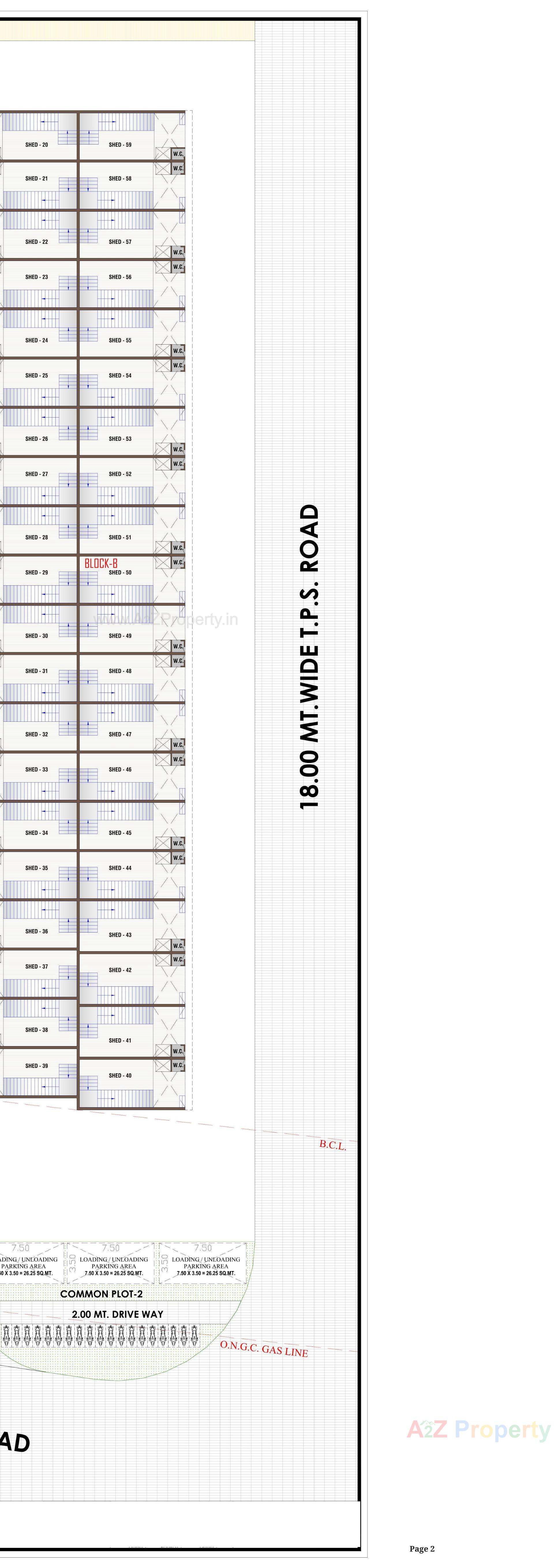 Layout of real estate project Golden Industrial Park located at Kathwada, Ahmedabad, Gujarat