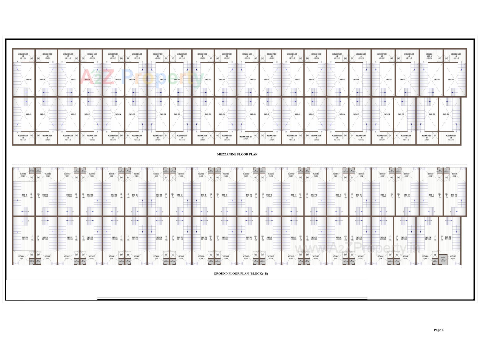 Layout of real estate project Golden Industrial Park located at Kathwada, Ahmedabad, Gujarat