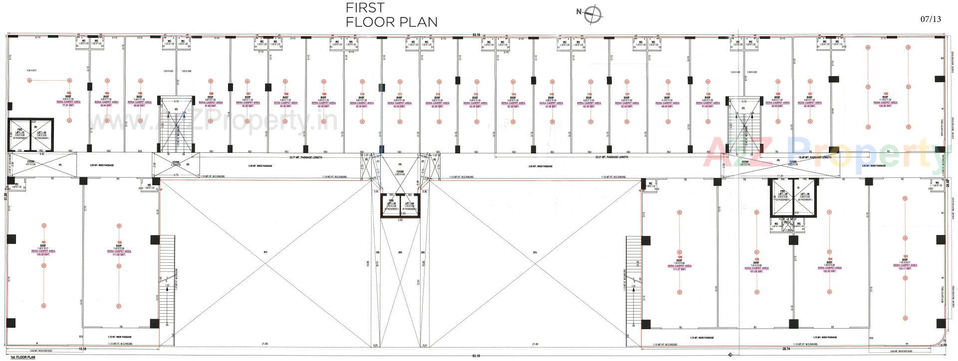 Layout of real estate project Golden Plaza located at Nikol, Ahmedabad, Gujarat