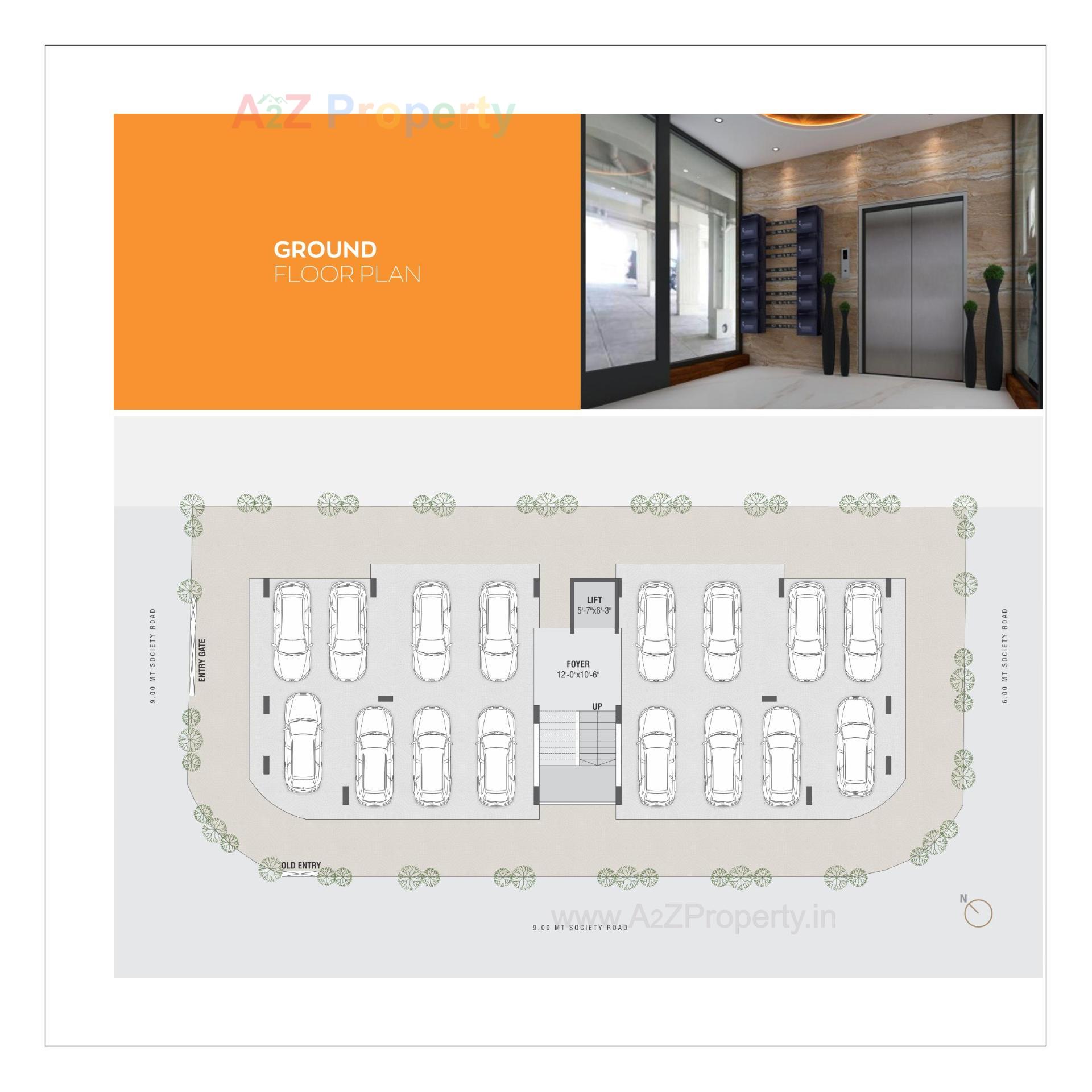 Layout of real estate project Golden Sunrise located at Bodakdev, Ahmedabad, Gujarat