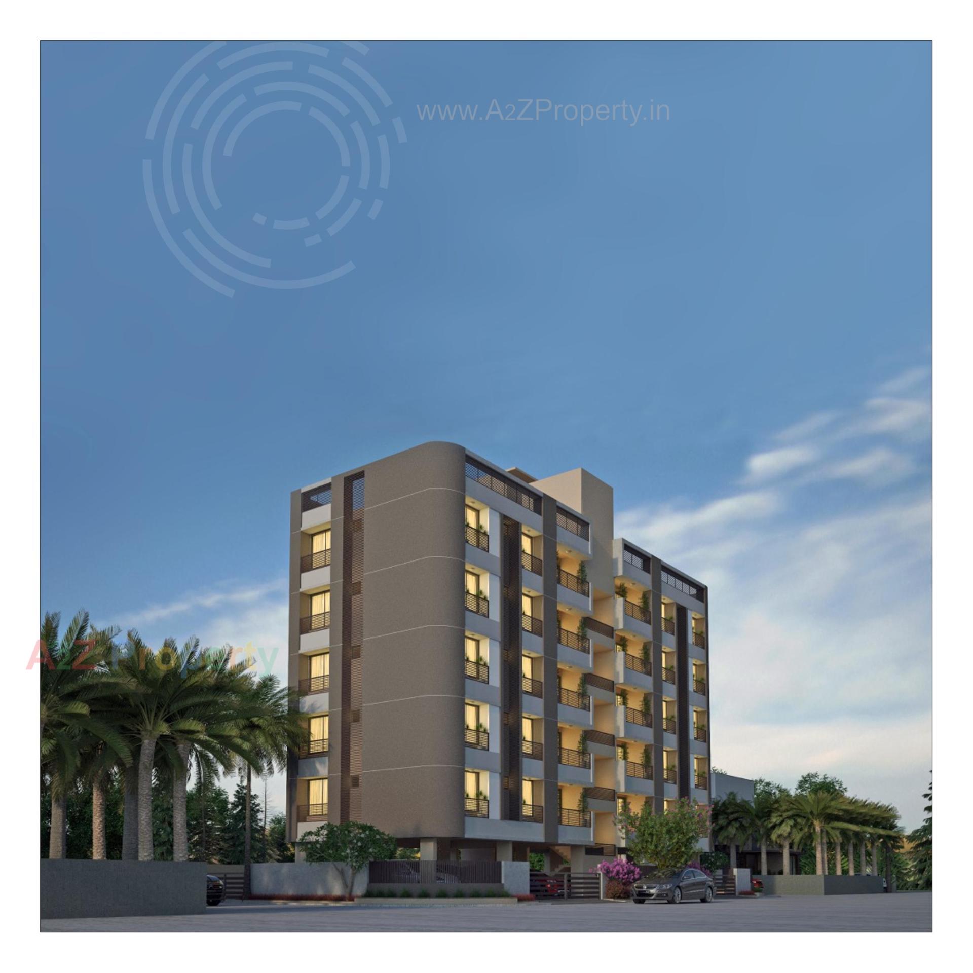 3D Elevation of real estate project Golden Sunrise located at Bodakdev, Ahmedabad, Gujarat