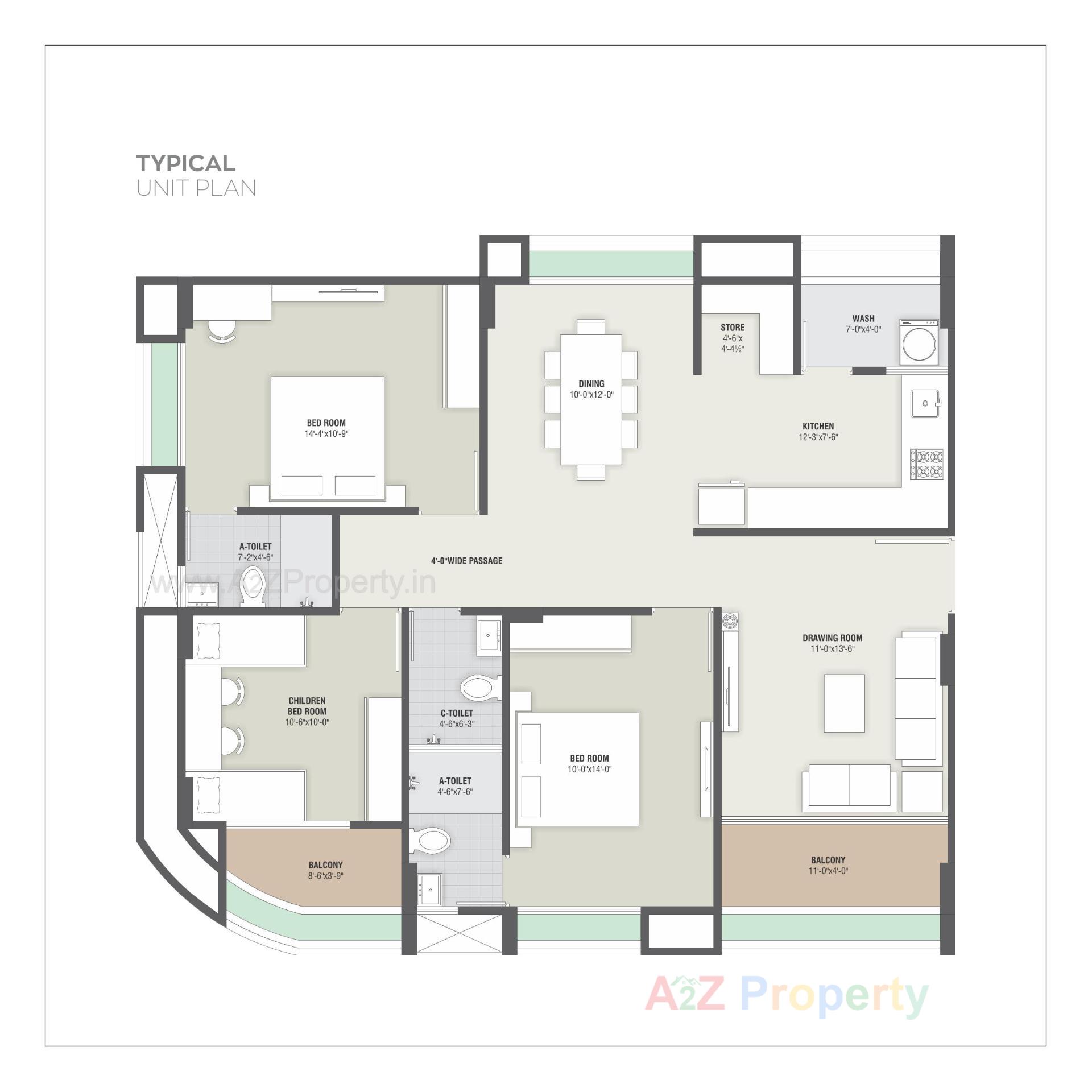 Layout of real estate project Golden Sunrise located at Bodakdev, Ahmedabad, Gujarat