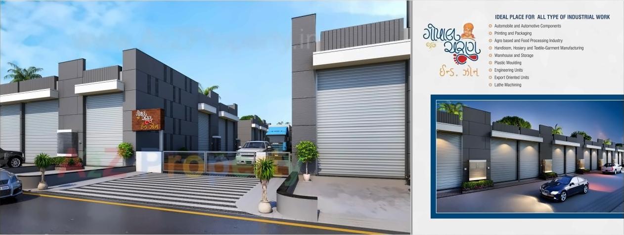 3D Elevation of real estate project Gopal Charan Ind Zon located at Odhav, Ahmedabad, Gujarat