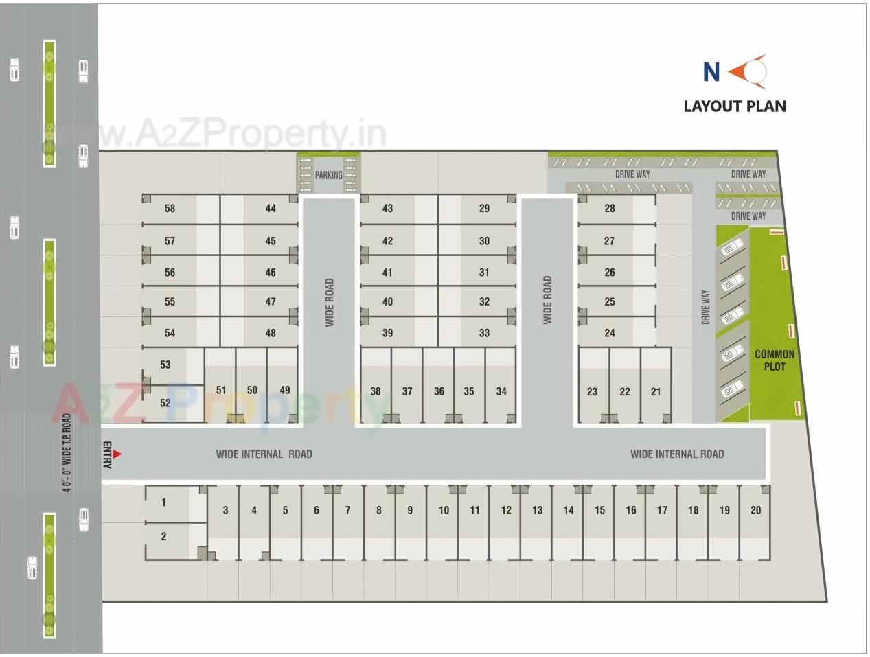 Layout of real estate project Gopal Charan Ind Zon located at Odhav, Ahmedabad, Gujarat