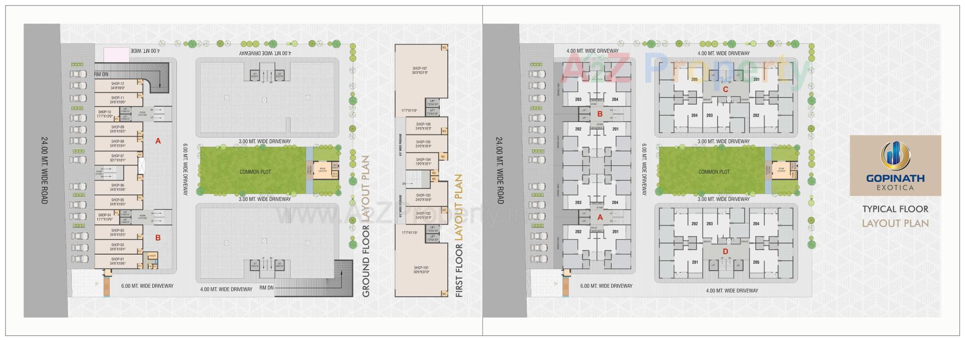 Layout of real estate project Gopinath Exotica located at Nagar, Ahmedabad, Gujarat