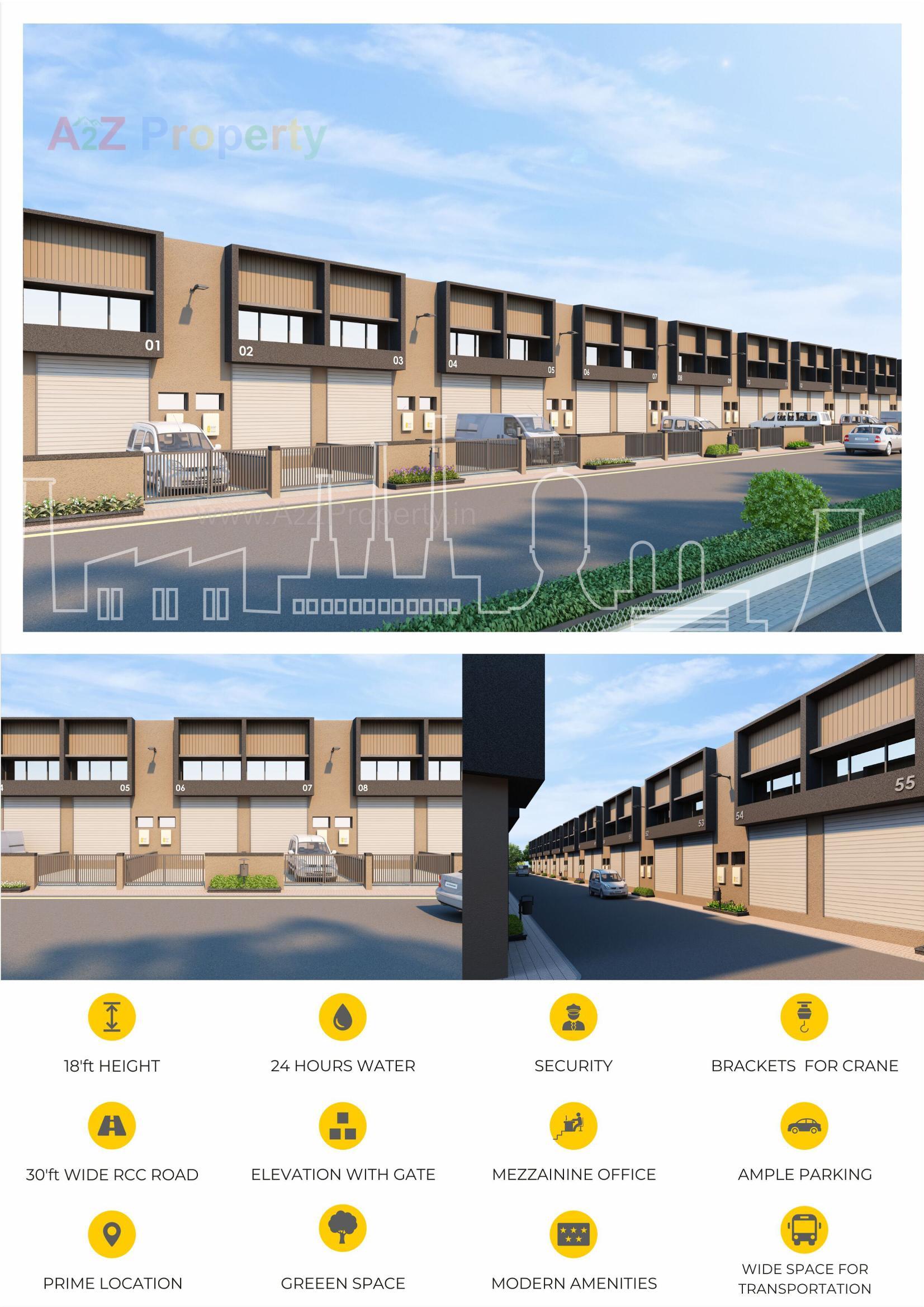 3D Elevation of real estate project Govardhan Bussiness Hub located at Kathwada, Ahmedabad, Gujarat