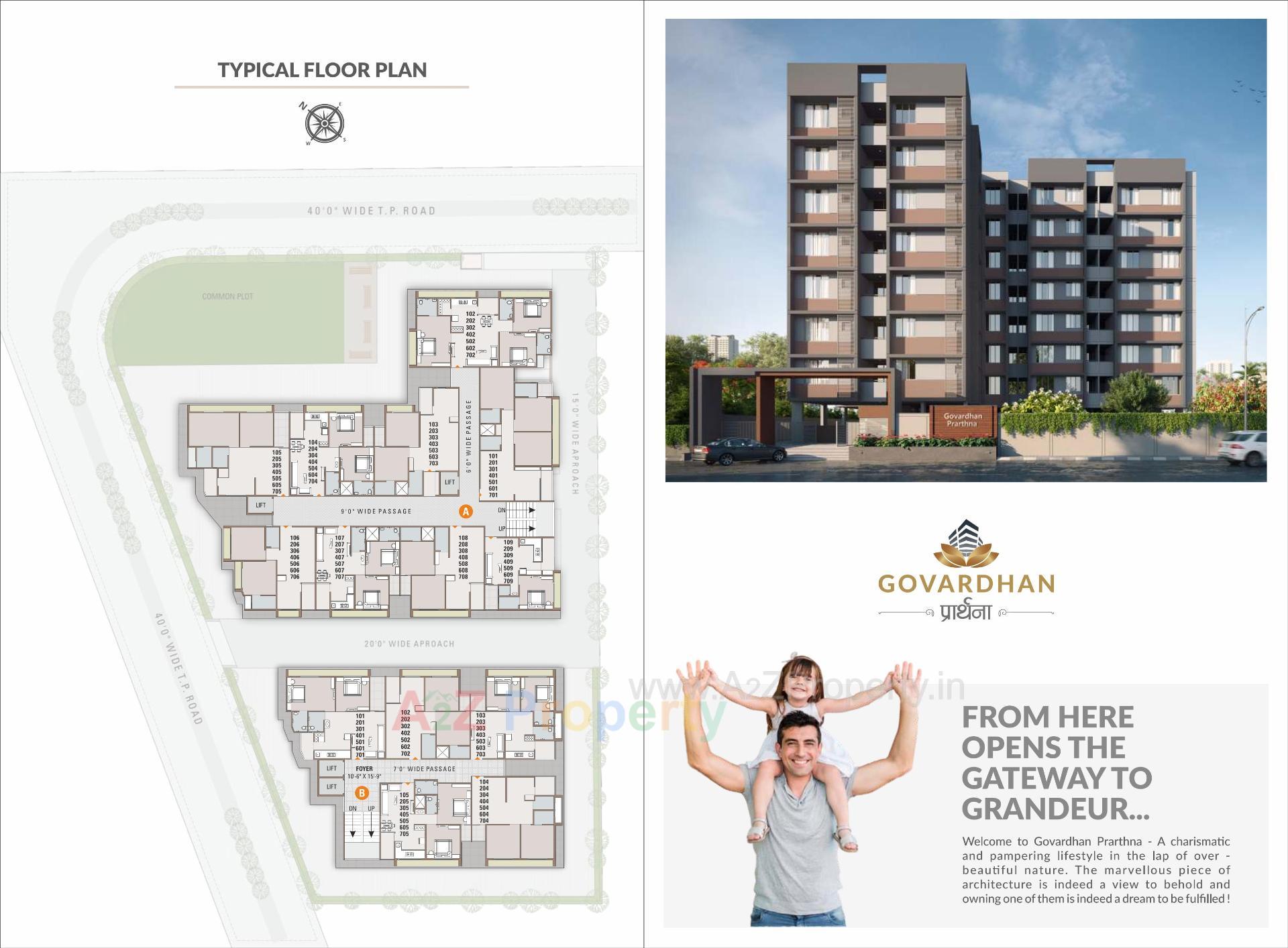 Layout of real estate project Govardhan Prathna located at Naroda, Ahmedabad, Gujarat