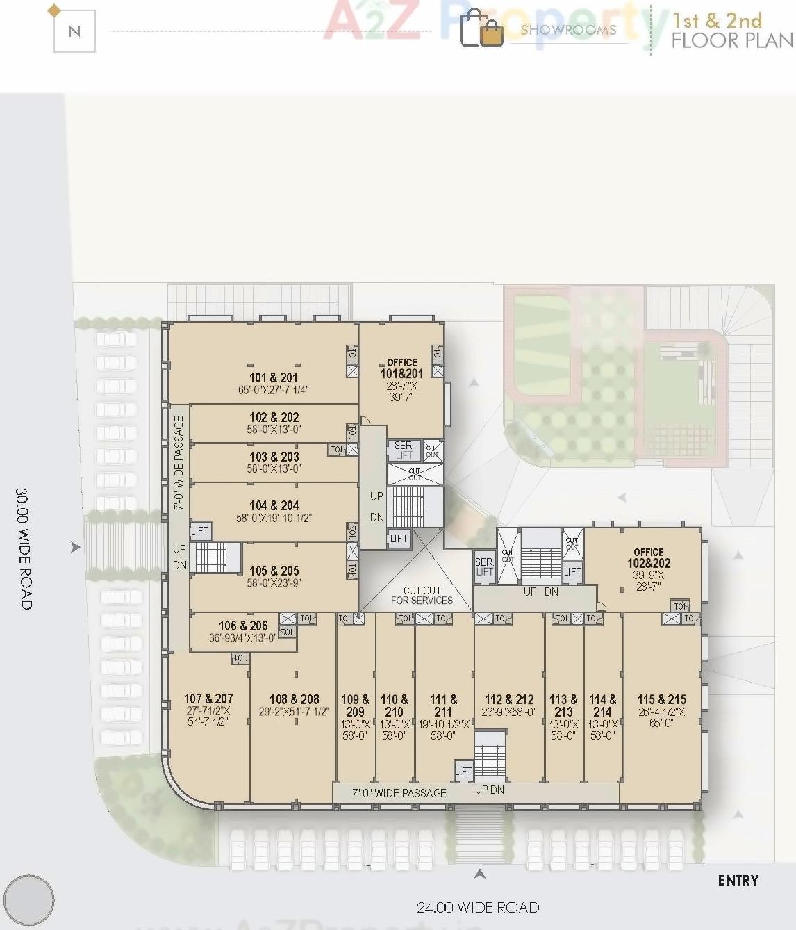 Layout of real estate project Grace Business Park located at Ahmedabad, Ahmedabad, Gujarat