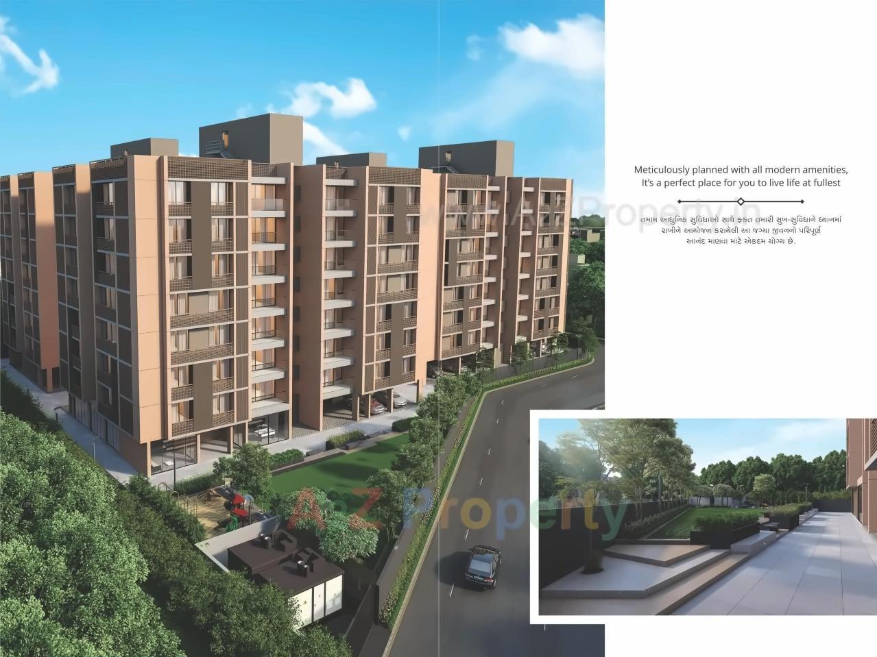 3D Elevation of real estate project Grand Pushkar located at Nikol, Ahmedabad, Gujarat