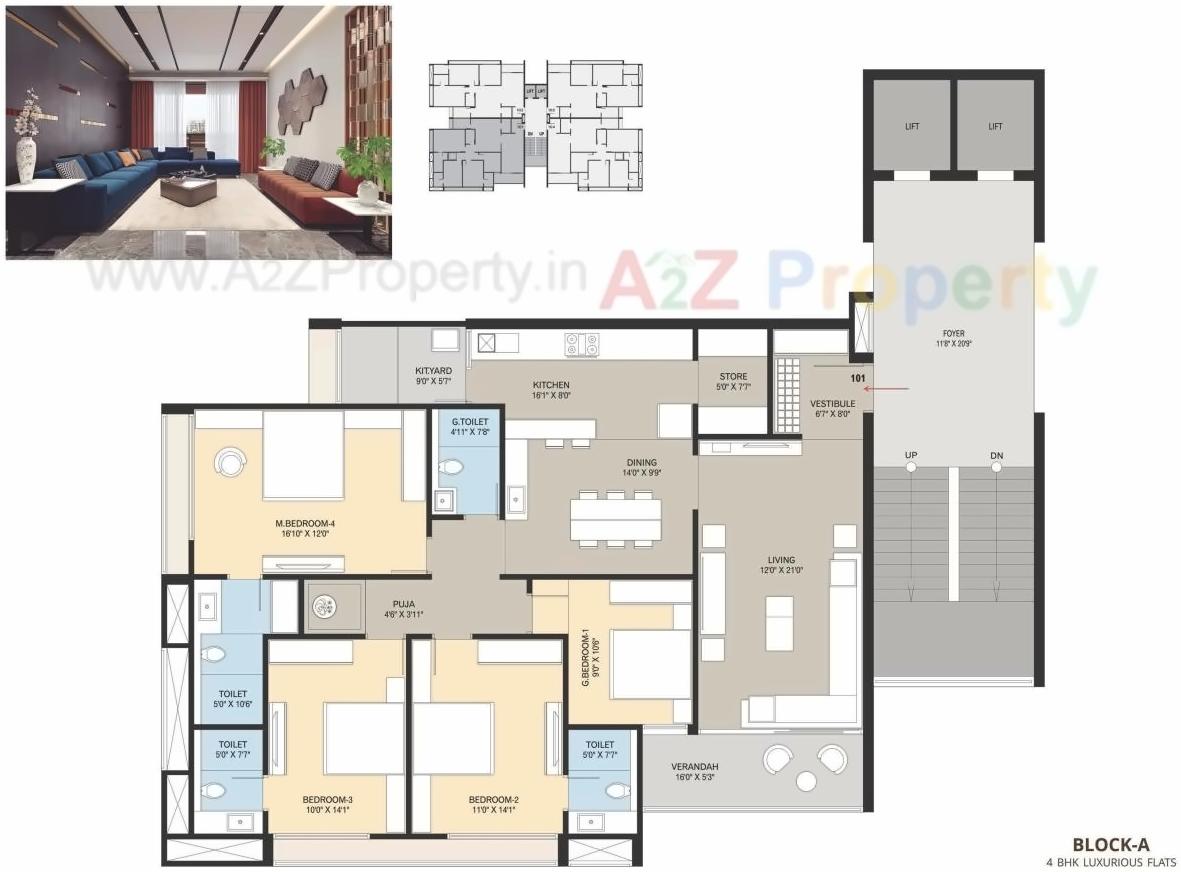 Layout of real estate project Grand Pushkar located at Nikol, Ahmedabad, Gujarat