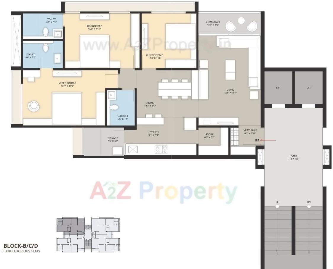 Layout of real estate project Grand Pushkar located at Nikol, Ahmedabad, Gujarat
