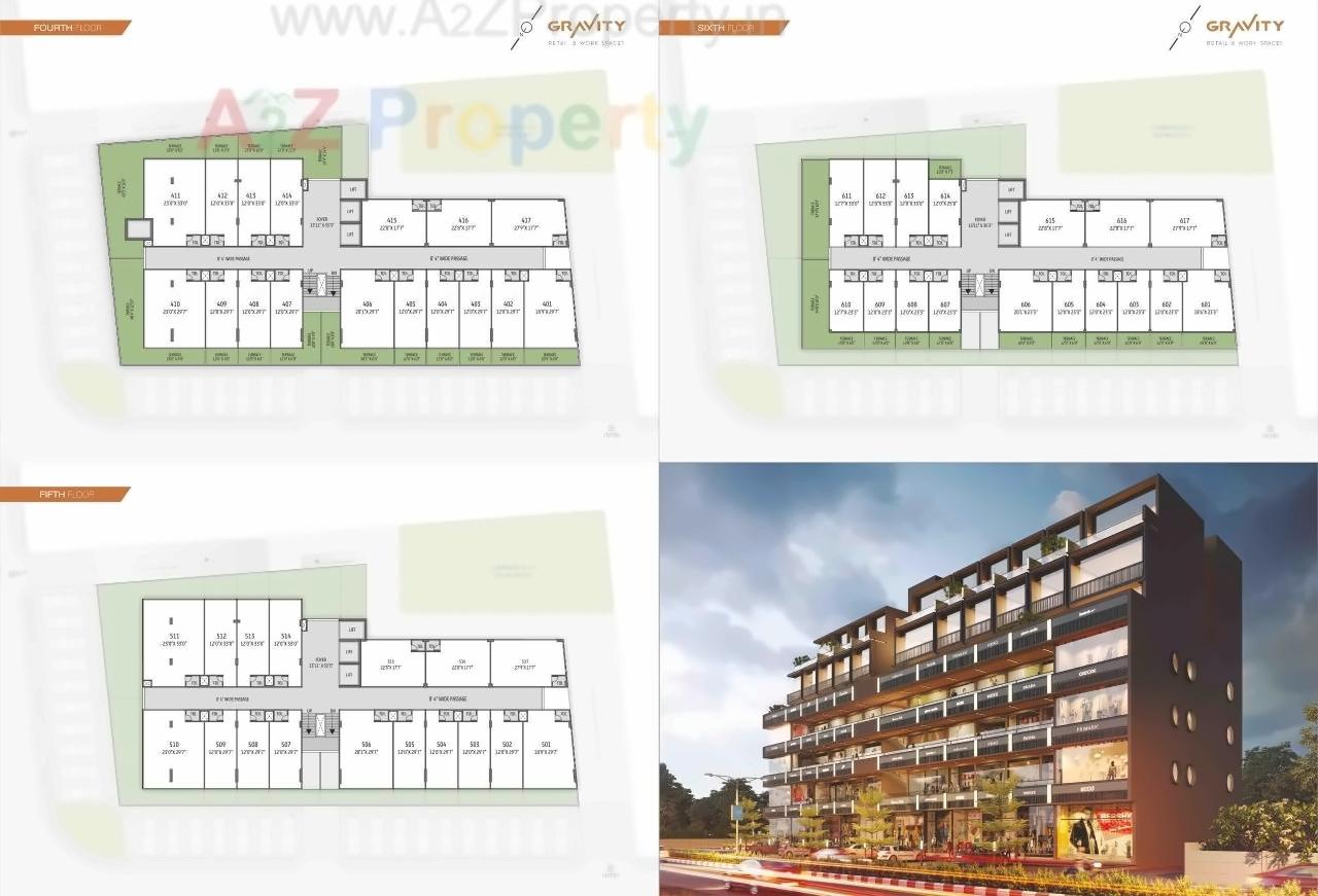 Layout of real estate project Gravity Retail   Work Spaces located at Nikol, Ahmedabad, Gujarat