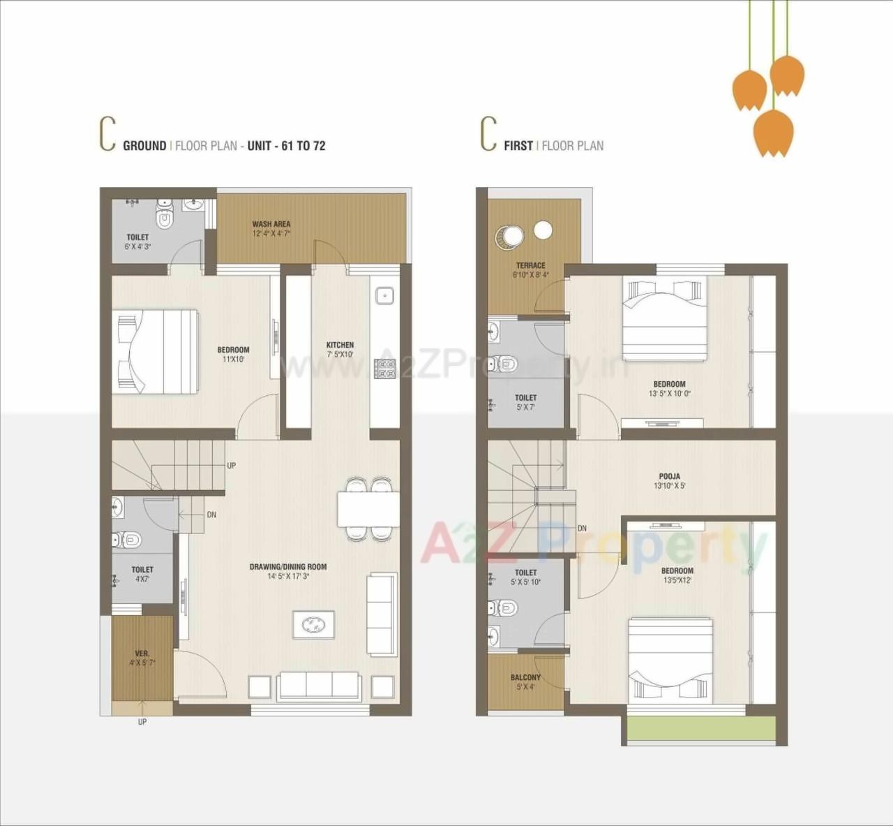 Layout of real estate project Green Flora located at Sanand, Ahmedabad, Gujarat