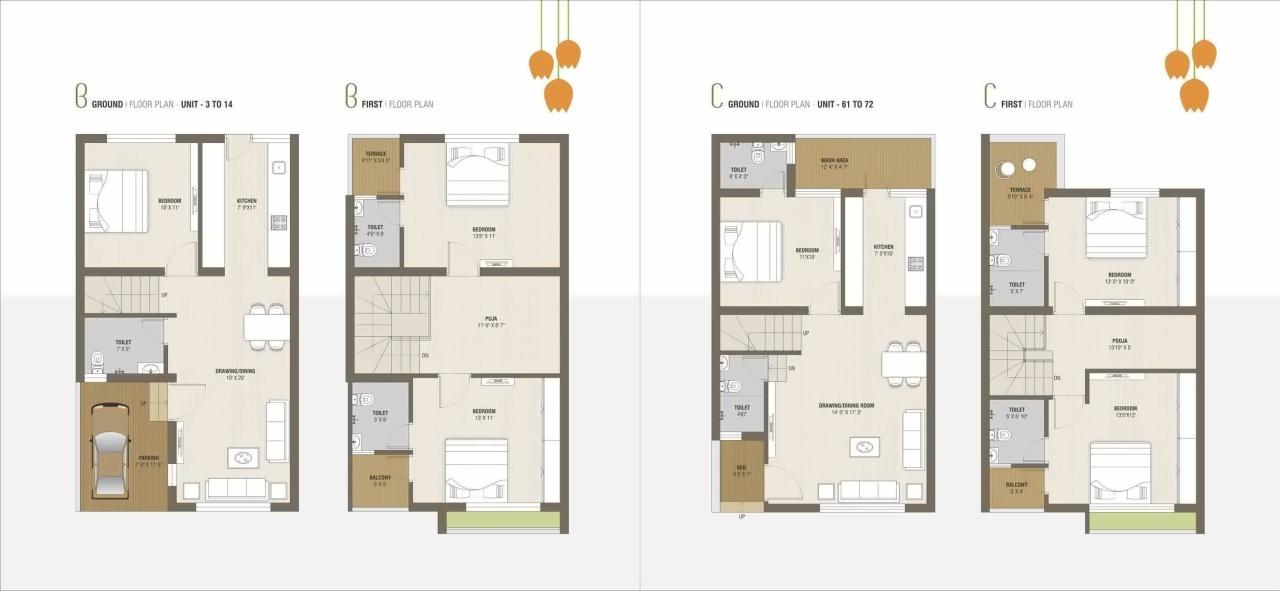 Layout of real estate project Green Flora located at Sanand, Ahmedabad, Gujarat