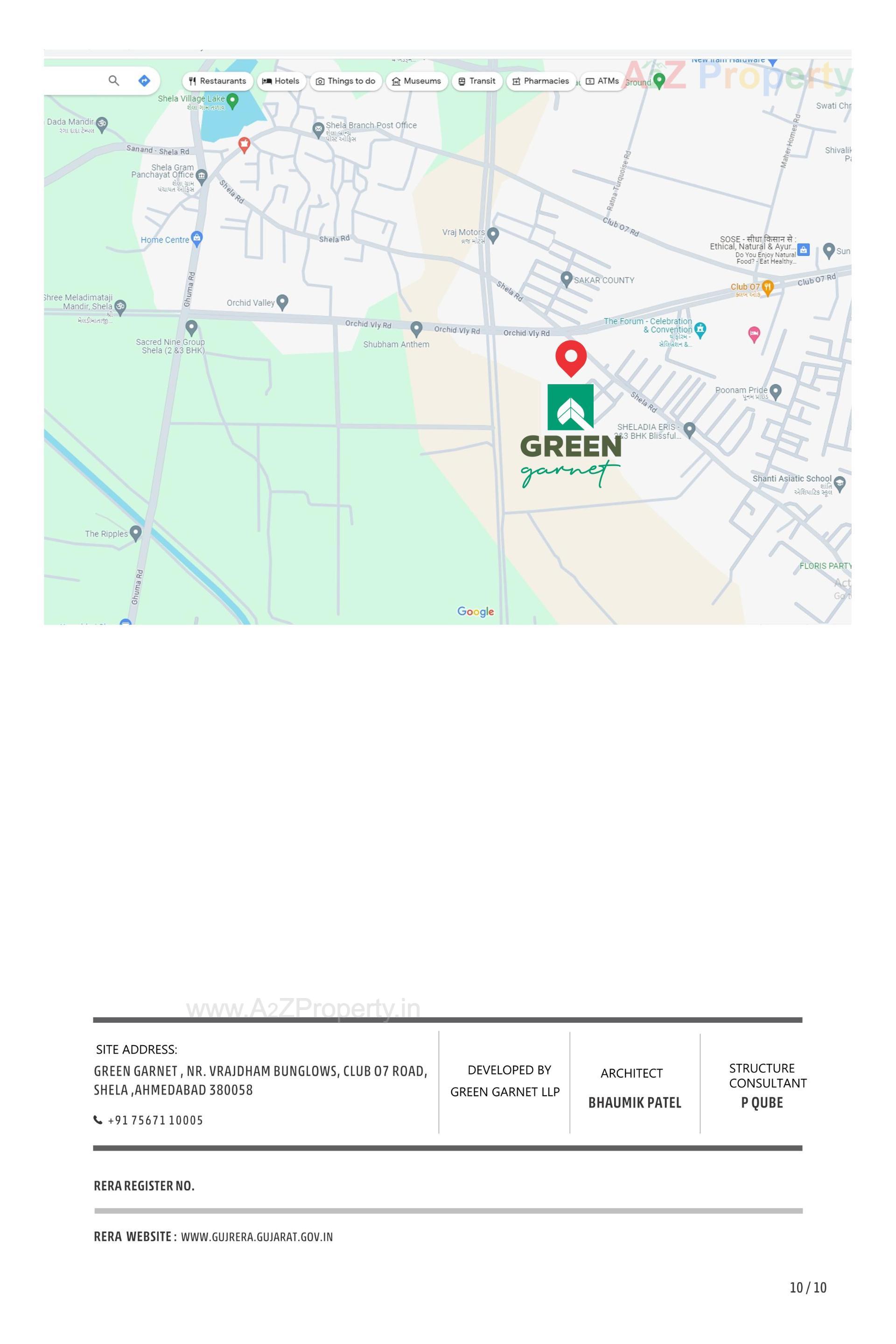  of real estate project Green Garnet located at Shela, Ahmedabad, Gujarat