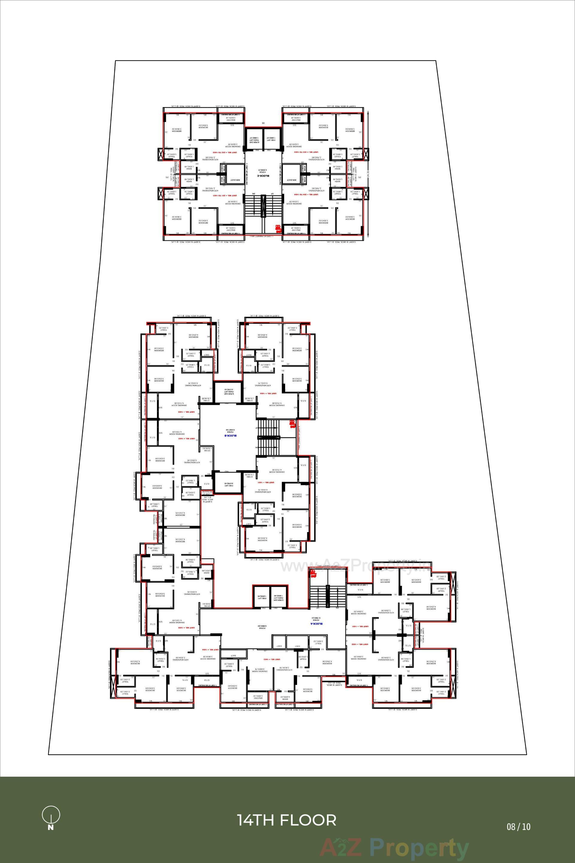 Layout of real estate project Green Garnet located at Shela, Ahmedabad, Gujarat