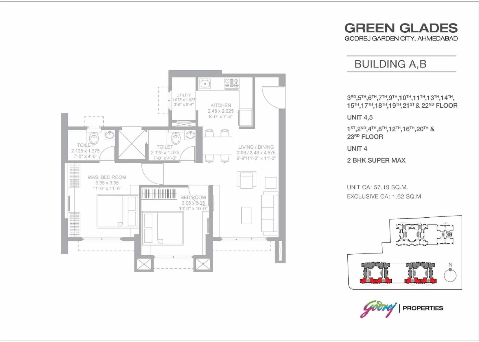 Layout of real estate project Green Glades located at Jagatpur, Ahmedabad, Gujarat